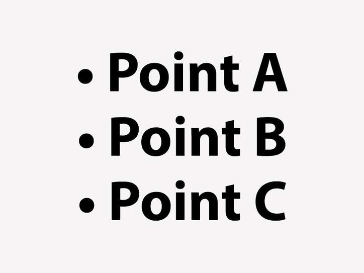 How Should Bullet Points Be Formatted for Maximum Clarity?